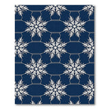 Navy Snowflake Hexagon Geometric Area Rug