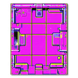 Vibrant Pink Neon Grid Area Rug