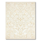 Beige and Neutral Ivory Geometric Heritage Tribal Area Rug