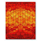 Fiery Red Brick Grid Area Rug