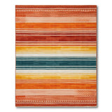 Vibrant Multi-Color Striped Southwestern Area Rug