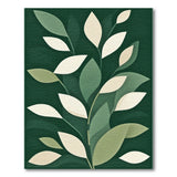Overlapping Green Leaves Abstract Area Rug