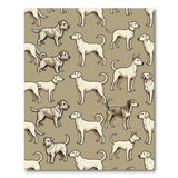 Charming White Dog Breeds Pattern Area Rug