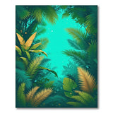 ODIKA Tropical Palm Leaf Washable Area Rug - Low Pile & Non-Slip Jungle Botanical Rug