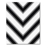 Modern Black White Diagonal Stripe Geometric Rug