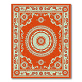 Vibrant Red Persian Medallion Traditional Persian Area Rug
