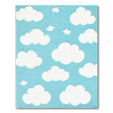 Dreamy Clouds Stars Kids Area Rug