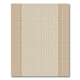 Beige Dotted Area Rug with Tan Check Borders