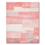 Modern Pink Geometric Block Area Rug