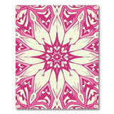 Floral Vintage Pink Vibrant Pink Floral Mandala Area Rug