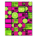 Vibrant Lime Slices Geometric Area Rug