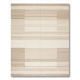 Beige Geometric Stripe Block Area Rug