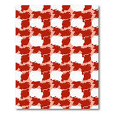 Red Abstract Organic Mesh Area Rug