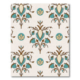 Blue and Teal Teal Floral Persian Motif Area Rug