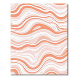 Fluid Orange Wave Abstract Area Rug