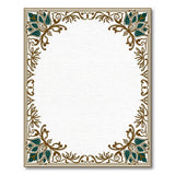 Blue and Teal Ornate Teal Lotus Border Area Rug