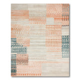 Terracotta Teal Patchwork Heritage Tribal Rug