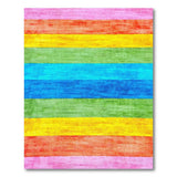 Vibrant Rainbow Stripe Area Rug