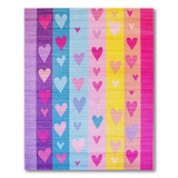 Kids Cartoon Rainbow Hearts Striped Area Rug