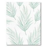 Watercolor Mint Green Leaf Area Rug