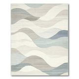 Blue and Teal Abstract Wavy Blue Teal Area Rug