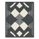 Black and White Diamond Black White Geometric Diamond Area Rug
