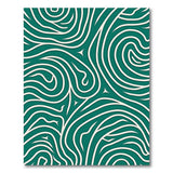 Teal Swirl Abstract Area Rug