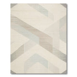 Grey Geometric Modern Grey Area Rug