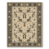 Tribal Elk Woodland Area Rug