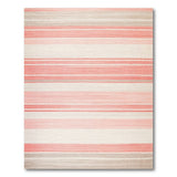 Soft Pink Striped Area Rug