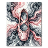 Abstract Pink Ballet Pointe Shoe Area Rug