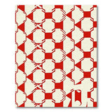 Bold Red Geometric Octagon Area Rug