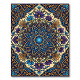 Ornate Blue Purple Mandala Persian Area Rug