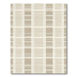 Neutral Beige Plaid Woven Area Rug