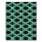 Emerald Green Geometric Trellis Area Rug