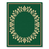 Ornate Green Floral Filigree Area Rug