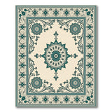 Teal Persian Medallion No. 7 Area Rug
