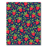 Multi-color and Patterns Navy Strawberry Fruit Pattern Area Rug