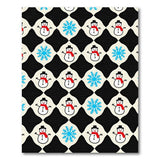 Cheerful Snowman Snowflake Cartoon Pattern Rug