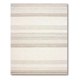 Washable Beige Striped Area Rug - Low Pile, Non-Slip, Pet & Kid Friendly