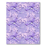 Purple Iris Floral Vintage Area Rug