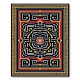 Greek Key Maze Geometric Area Rug