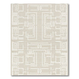 Cream Geometric Maze Area Rug