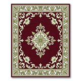 Elegant Burgundy Medallion Persian Rug