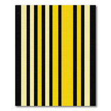 Bold Black Yellow Striped Area Rug