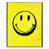 Vibrant Yellow Smiley Face Area Rug