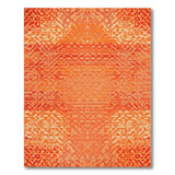 Vibrant Geometric Orange Area Rug