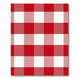 Red Classic Red Gingham Check Area Rug