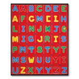 Multi-color and Patterns Vibrant ABC Alphabet Kids Play Rug