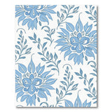 Blue Peony Floral Area Rug